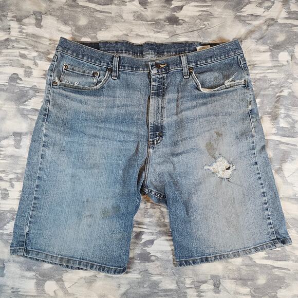 4 Wrangler Denim Shorts Halloween Costume Distressed Destroyed Thrashed Men's 38 - Picture 8 of 12